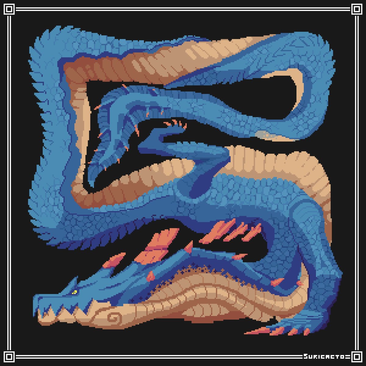 suricacto's tweet image. Something I made when Lagi was announced and didnt realise I didn't post, well now he's here.
#Lagiacrus #MonsterHunter