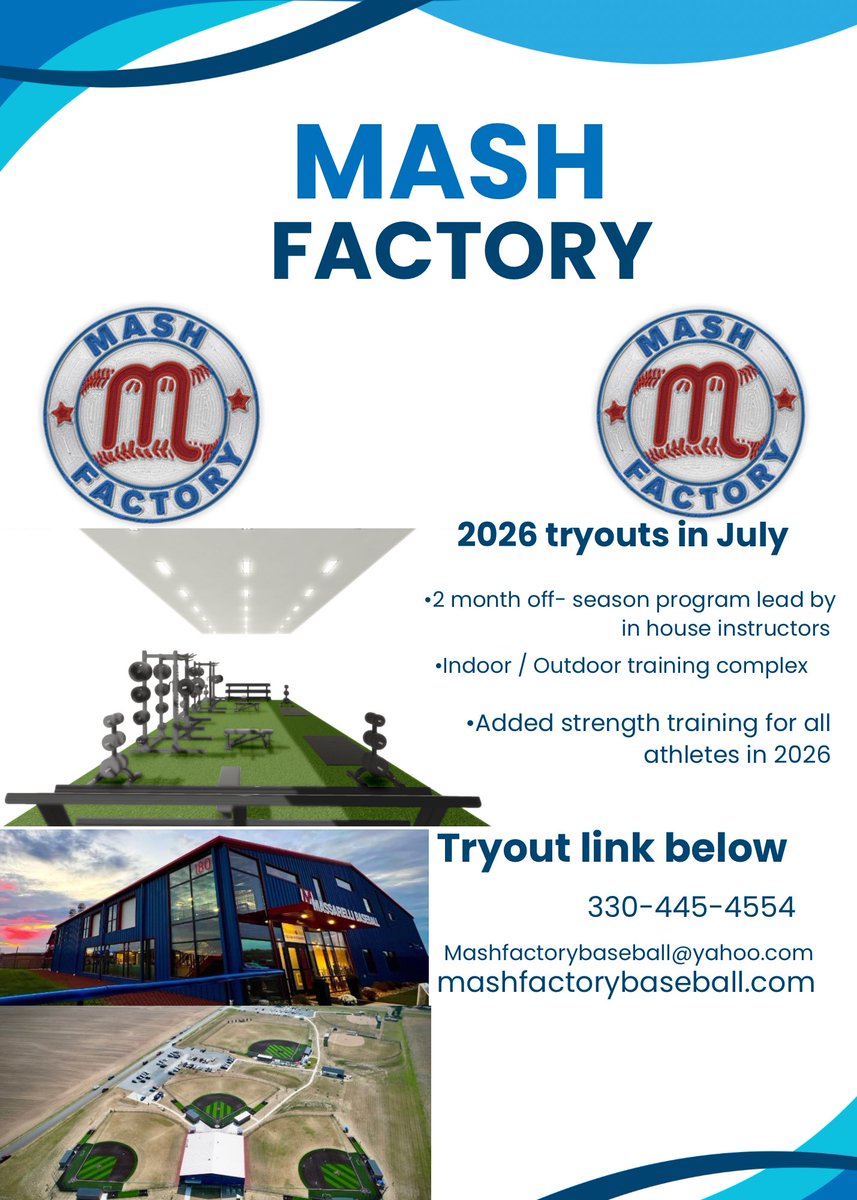 Mashbaseballs's tweet image. As we grow, we are reinvesting into our players 👊
Tryout registration below:
massarelli-sports-complex.statstak.io/events/massare…