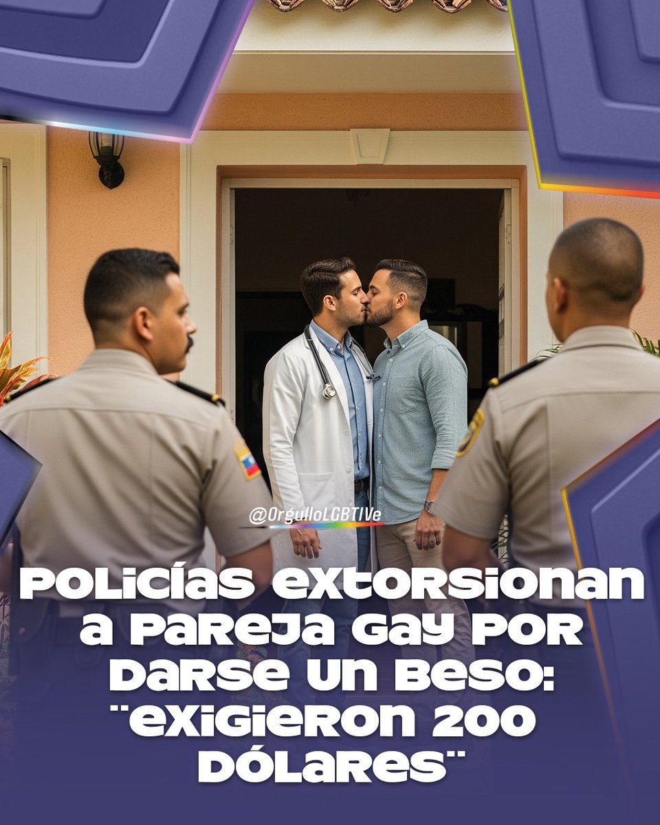 OrgulloLGBTIVE's tweet image. En pleno Día Internacional del Orgullo LGBTIQ+, Un joven médico venezolano denunció haber sido víctima de extorsión por parte de funcionarios policiales, tras darle un beso a otro hombre frente a su residencia. #Homofobia  
instagram.com/p/DLgUMdTI0VD/…