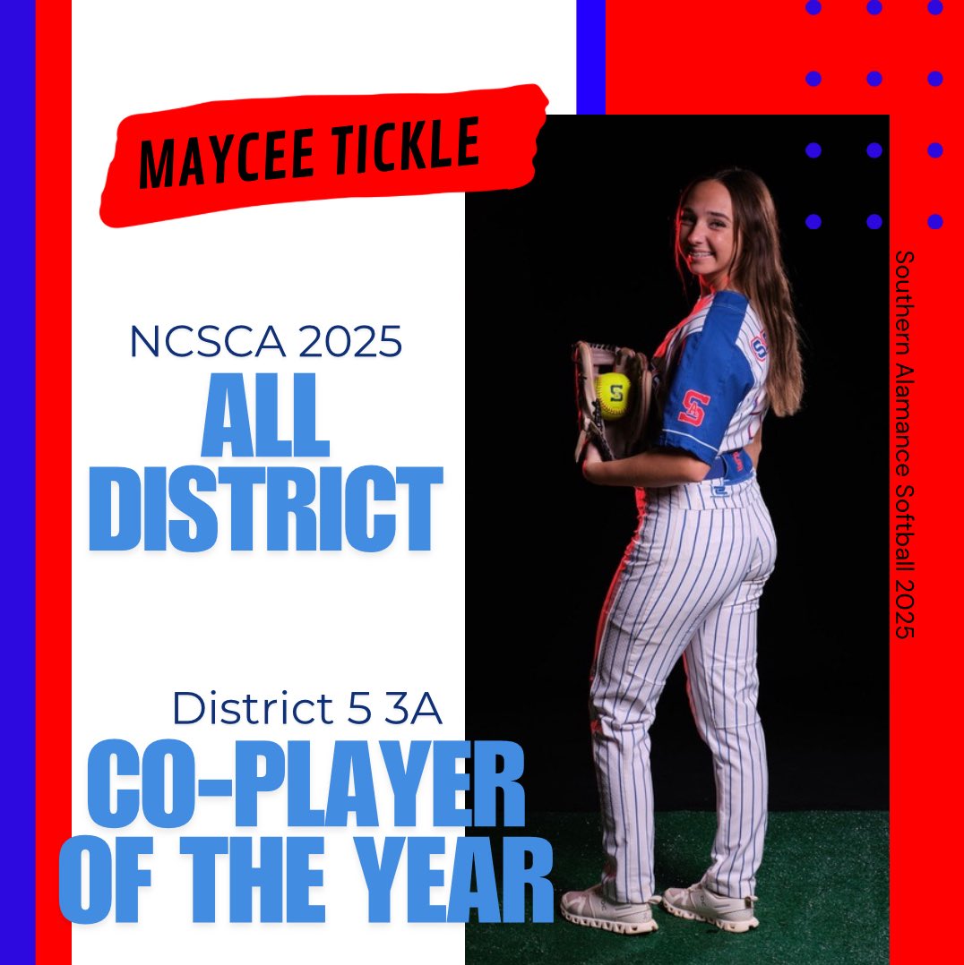 Honored to be named NCSCA District 5 3A Co-Player of the Year! Congratulations to all my friends, teammates, and everyone else who were selected for All District! <a href="/sahs_fastpitch/">SAHS Fastpitch</a> <a href="/carolinaelitejw/">carolinaelitejw</a> <a href="/CarEliteNCorg/">@CarolinaEliteOrg</a> <a href="/LMC_Softball/">Lees-McRae Softball</a> <a href="/Jbum42/">Josh Bumgarner</a>