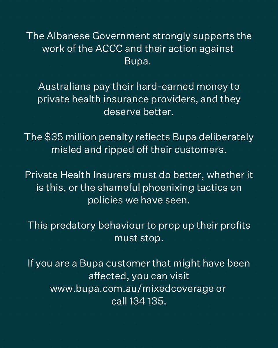 Mark_Butler_MP's tweet image. Private Health Insurers must do better.