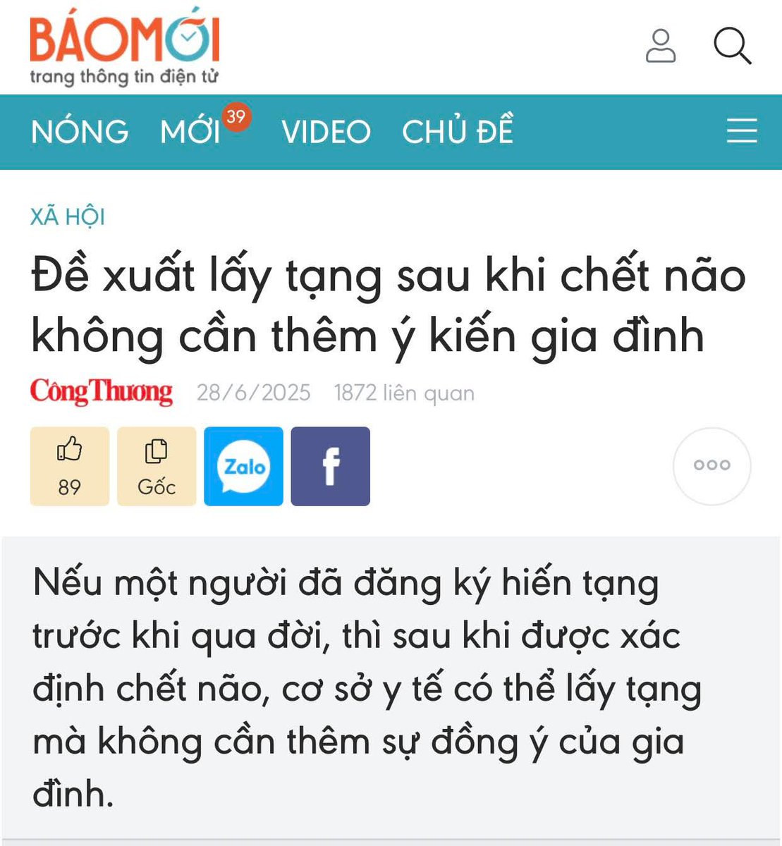 Cá nhân tôi cùng những người bạn trong nhóm sẽ phản đối đến cùng việc lấy nội tạng của bệnh nhân chết não mà không cần thêm ý kiến của gia đình!! Đây là một tôi ác cần phải lên án... Mong mọi người hãy chia sẻ ra cho tất cả mọi người thấy rõ