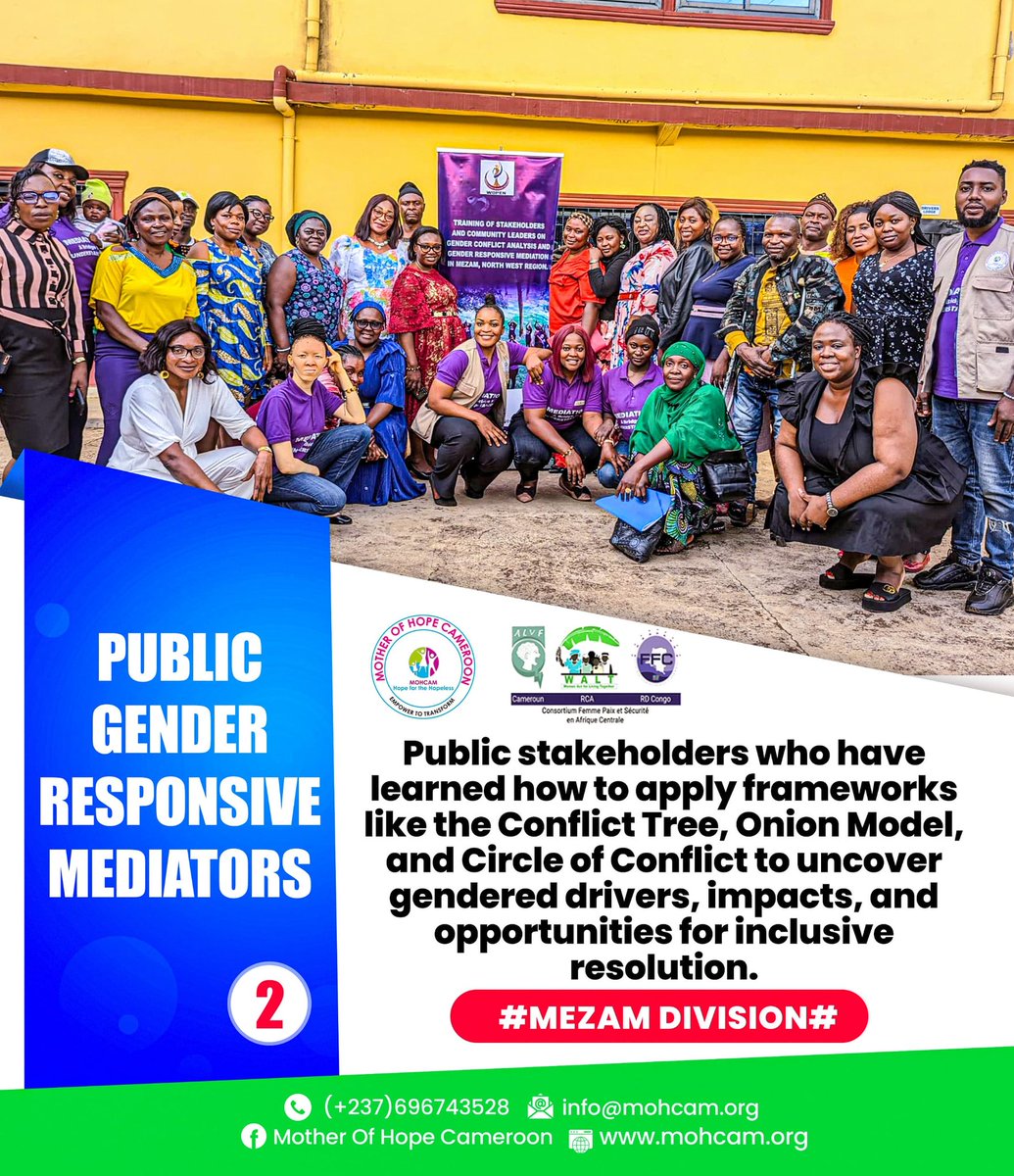 🚀 Empowering Change!

Public stakeholders are now equipped with tools like the Conflict Tree, Onion Model &amp; Circle of Conflict to uncover gendered drivers &amp; promote inclusive solutions.

Together, we’re building a more just &amp; peaceful world! 

Grateful to #ALVF, <a href="/AFD_France/">Agence Française de #Développement (AFD) 🇫🇷 🇪🇺</a>.