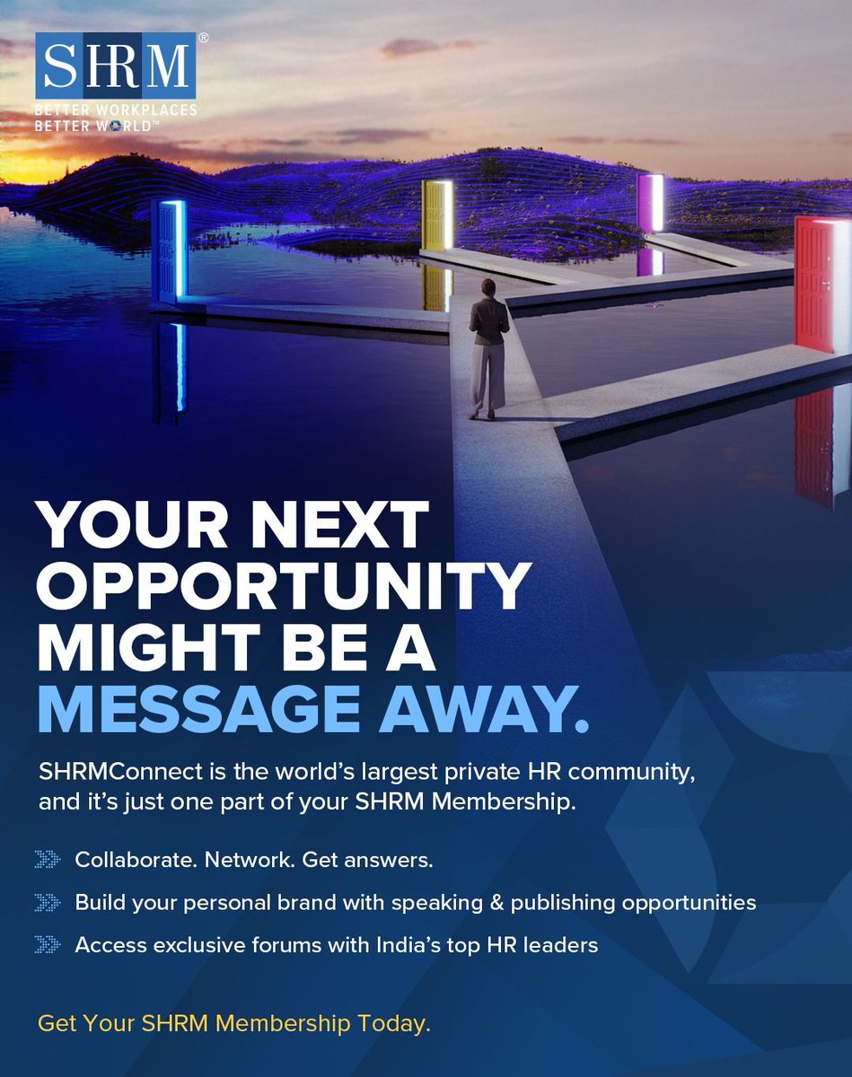 SHRM India (@shrmindia) on Twitter photo ๐ฌ๐ผ๐๐ฟ ๐ป๐ฒ๐
๐ ๐๐ฅ ๐ผ๐ฝ๐ฝ๐ผ๐ฟ๐๐๐ป๐ถ๐๐ ๐บ๐ถ๐ด๐ต๐ ๐ฏ๐ฒ ๐ฐ๐น๐ผ๐๐ฒ๐ฟ ๐๐ต๐ฎ๐ป ๐๐ผ๐ ๐๐ต๐ถ๐ป๐ธ, ๐ท๐๐๐ ๐ฎ ๐บ๐ฒ๐๐๐ฎ๐ด๐ฒ ๐ฎ๐๐ฎ๐.
With SHRMConnect, the worldโs largest private HR community, SHRM Membership empowers you to connect with over 340,000 professionals, ๐ฌ๐ผ๐๐ฟ ๐ป๐ฒ๐
๐ ๐๐ฅ ๐ผ๐ฝ๐ฝ๐ผ๐ฟ๐๐๐ป๐ถ๐๐ ๐บ๐ถ๐ด๐ต๐ ๐ฏ๐ฒ ๐ฐ๐น๐ผ๐๐ฒ๐ฟ ๐๐ต๐ฎ๐ป ๐๐ผ๐ ๐๐ต๐ถ๐ป๐ธ, ๐ท๐๐๐ ๐ฎ ๐บ๐ฒ๐๐๐ฎ๐ด๐ฒ ๐ฎ๐๐ฎ๐.
With SHRMConnect, the worldโs largest private HR community, SHRM Membership empowers you to connect with over 340,000 professionals,