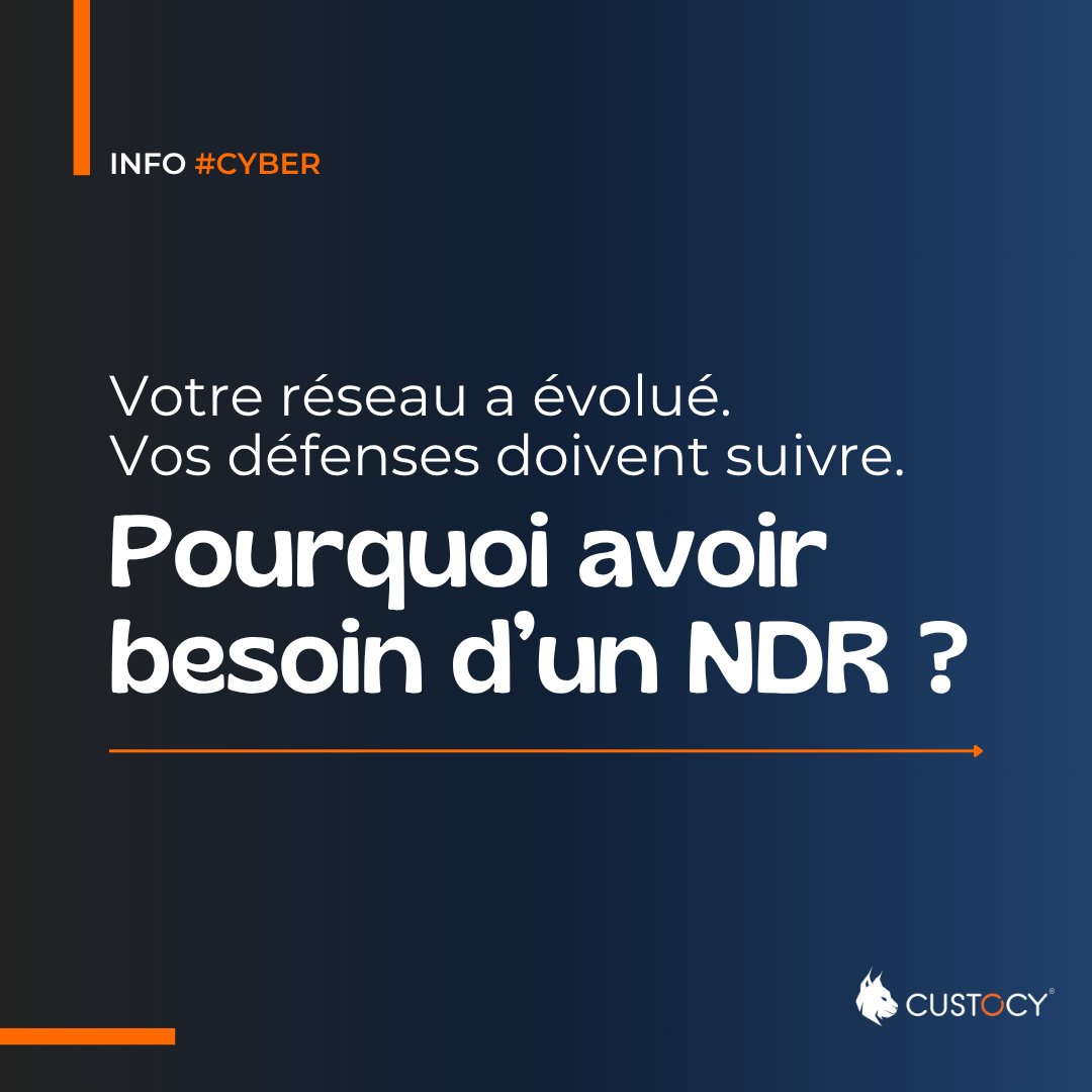 Vos outils de détection sont-ils à la hauteur des cyberattaques d'aujourd'hui et de demain !?🤔

✅Révélez les angles morts
✅Réagissez avant qu'il ne soit trop tard.
➡️Le NDR n'est pas un luxe mais une nécessité : eu1.hubs.ly/H0lk7qv0

#NDR #Cybersecurité #AI #ThreatDetection