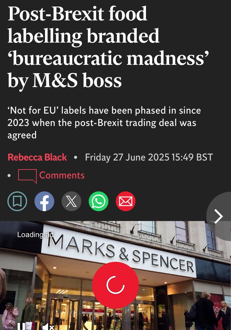 M&amp;S boss states BREXIT is “BUREAUCRATIC MADNESS!”

We agree! Join the party that will cut the BREXIT RED TAPE!
#ExitBrexit