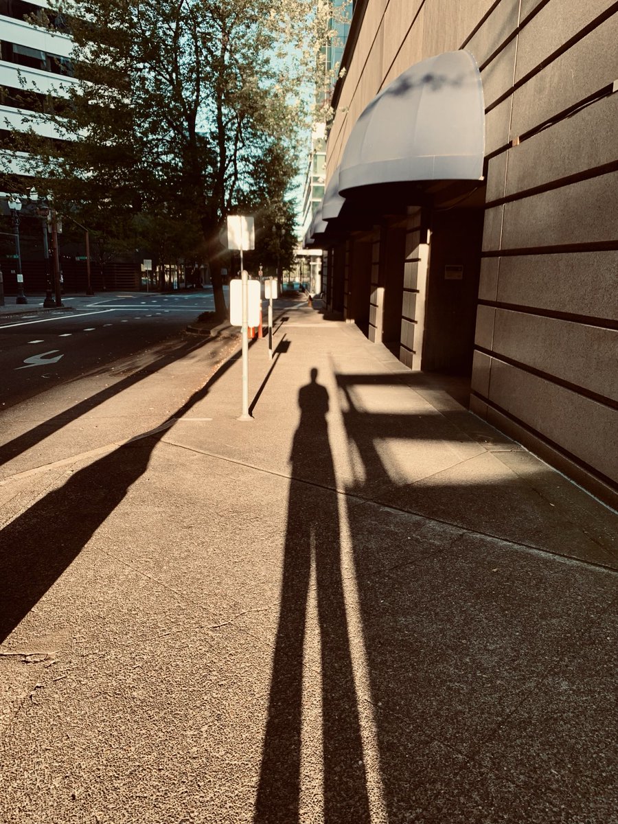 Quiet Saturday evening Downtown. The sun was low in the sky behind me and I was impressed by how far my shadow could reach ahead of me on the pavement.