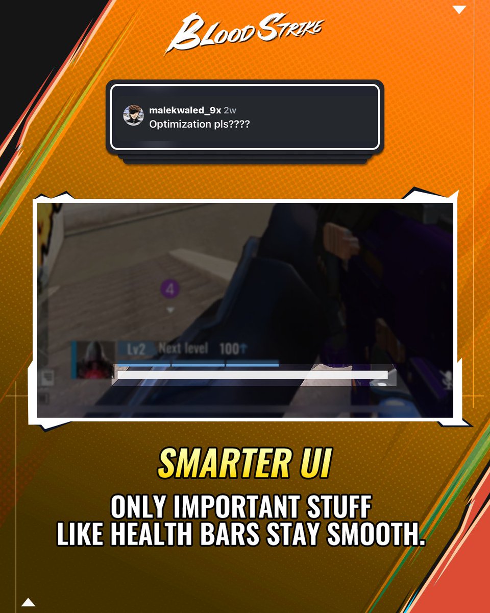 bloodstrike_EN's tweet image. Smoother gameplay is here. Swipe to see how!

Let us know what you think of the changes in the comments.

#BloodStrike #BS #CommunityUpdates