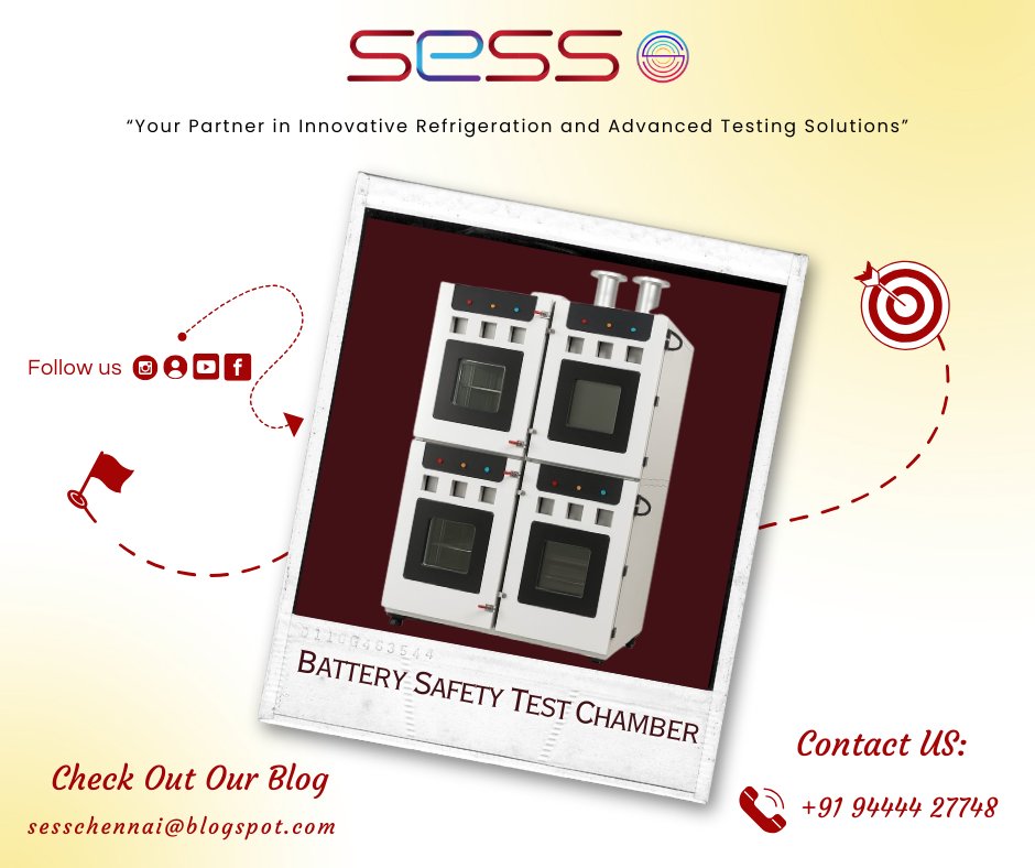 sesschennai's tweet photo. SESS Battery Safety Test Chamber – 4-Cabinet Integrated Unit!!
#SESS #SriEaswariScientificSolution #SESSChennai  #BatteryTestChamber #SafetyTesting #EnergyStorage #BatteryRD #ClimaticChamber #TestLabSolutions #SmartLabTech #chennai #tamilnadu #India https://t.co/jVtpXyXjUt