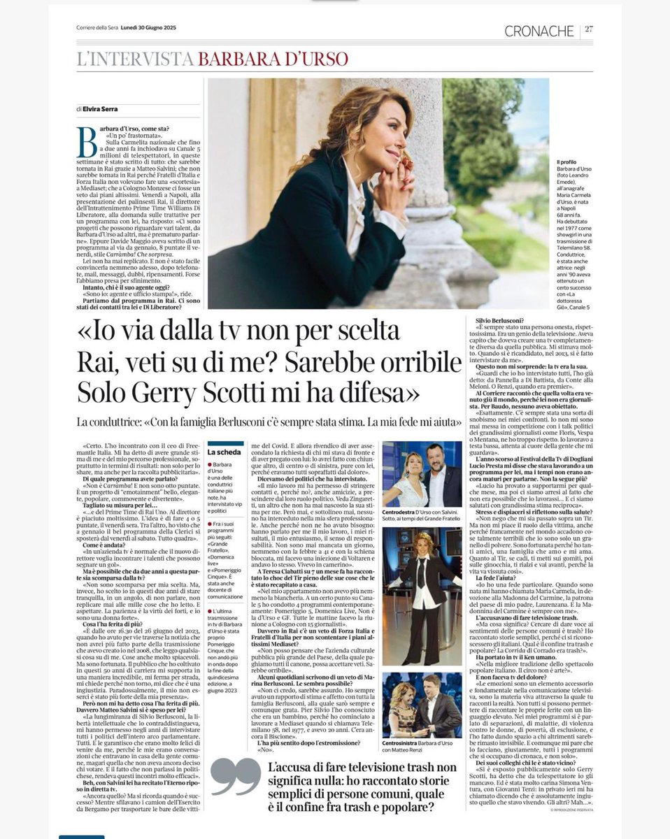 Oggi sul <a href="/Corriere/">Corriere della Sera</a> 

corriere.it/cronache/25_gi…