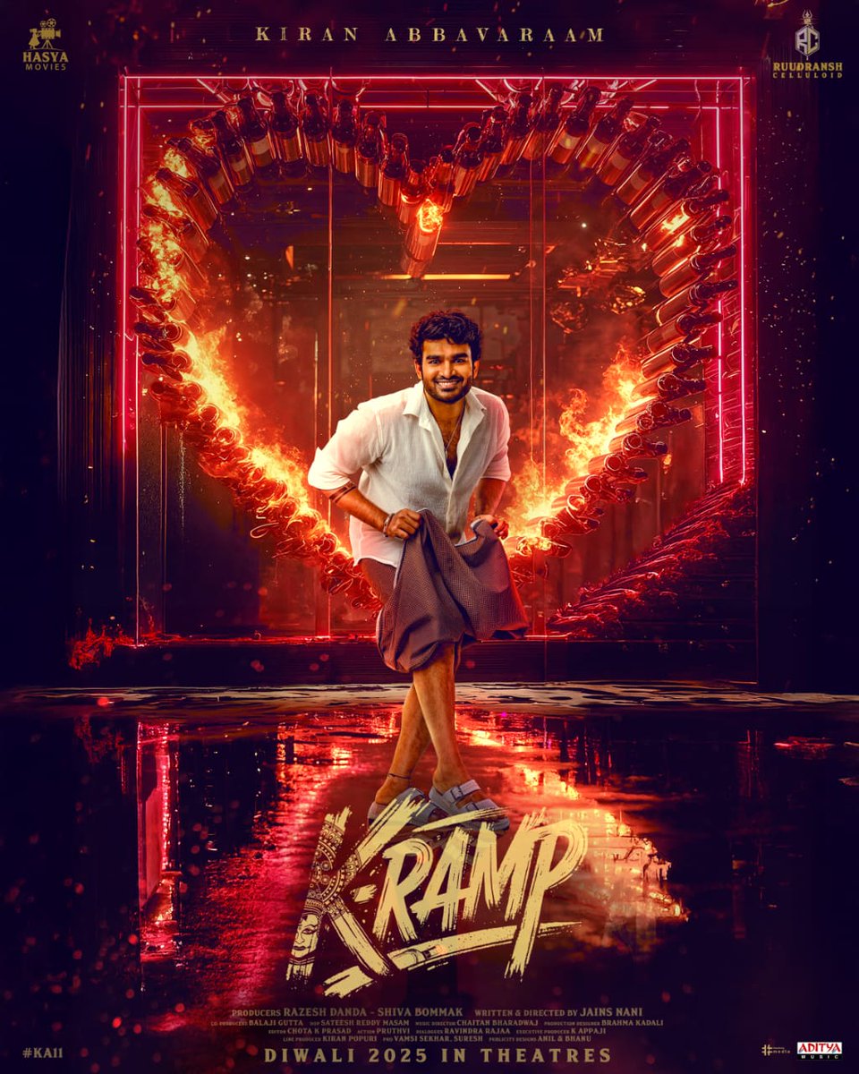 jains nani (@jainsnani) on Twitter photo My <a href="/Kiran_Abbavaram/">Kiran Abbavaram</a> Anna brings unstoppable energy in #KRamp β€οΈ
#KRampFirstLook out now & The madness begins in Theatres this DIWALI 2025π§¨
<a href="/RajeshDanda_/">Razesh Danda</a> #ShivaBommak <a href="/realyukti/">Yukti Thareja</a> <a href="/HasyaMovies/">Hasya Movies</a> <a href="/Ruudranshcinema/">Ruudransh Celluloid</a>
#satishreddymasam @chetanmusic <a href="/brahmakadali/">Brahma Kadali</a> <a href="/ChotaKPrasad/">Chota K Prasad</a> #KA11 My <a href="/Kiran_Abbavaram/">Kiran Abbavaram</a> Anna brings unstoppable energy in #KRamp β€οΈ
#KRampFirstLook out now & The madness begins in Theatres this DIWALI 2025π§¨
<a href="/RajeshDanda_/">Razesh Danda</a> #ShivaBommak <a href="/realyukti/">Yukti Thareja</a> <a href="/HasyaMovies/">Hasya Movies</a> <a href="/Ruudranshcinema/">Ruudransh Celluloid</a>
#satishreddymasam @chetanmusic <a href="/brahmakadali/">Brahma Kadali</a> <a href="/ChotaKPrasad/">Chota K Prasad</a> #KA11