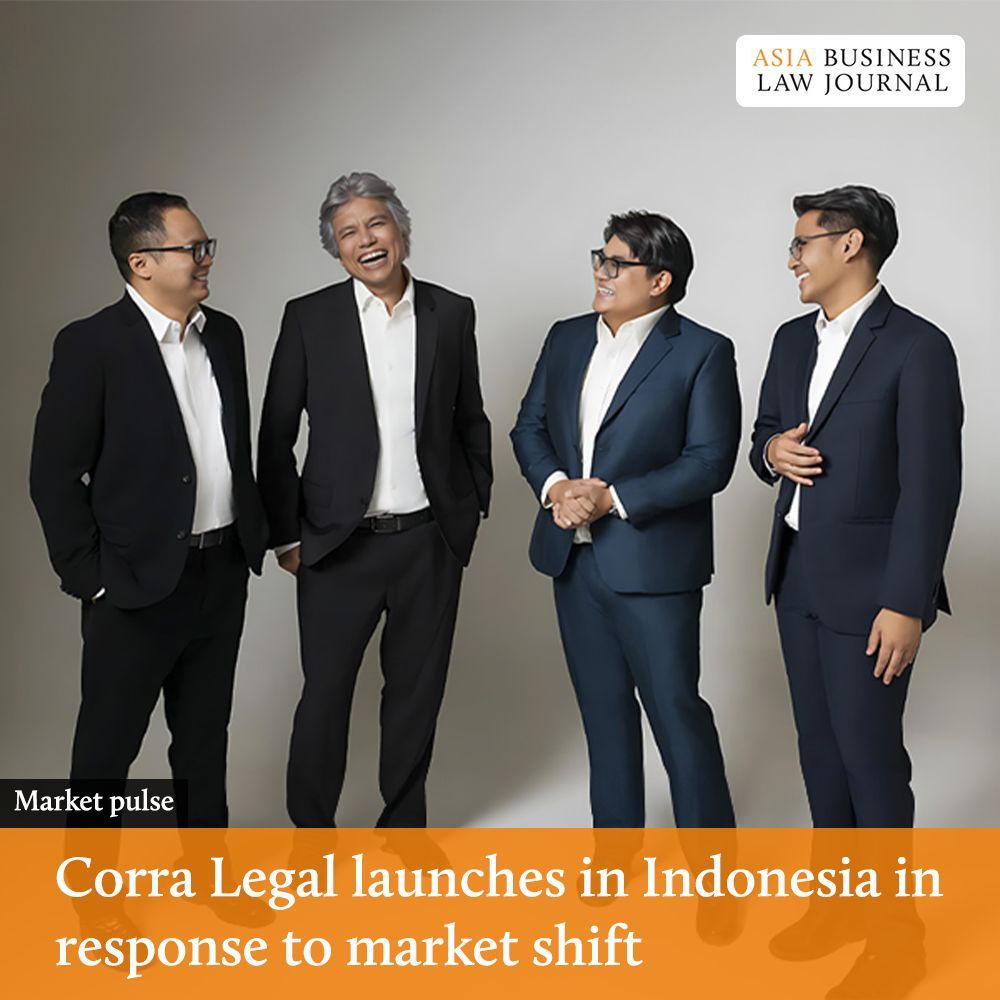 Asia Business Law Journal (@ablj_insights) on Twitter photo Four former partners at GHP Law Firm who are specialists in banking, finance, project finance and infrastructure, have teamed up to establish Corra Legal.
See more in <a href="/ABLJ_insights/">Asia Business Law Journal</a> 👇
law.asia/corra-legal-in…
#lawfirms #lawyers #legal #law #news Four former partners at GHP Law Firm who are specialists in banking, finance, project finance and infrastructure, have teamed up to establish Corra Legal.
See more in <a href="/ABLJ_insights/">Asia Business Law Journal</a> 👇
law.asia/corra-legal-in…
#lawfirms #lawyers #legal #law #news