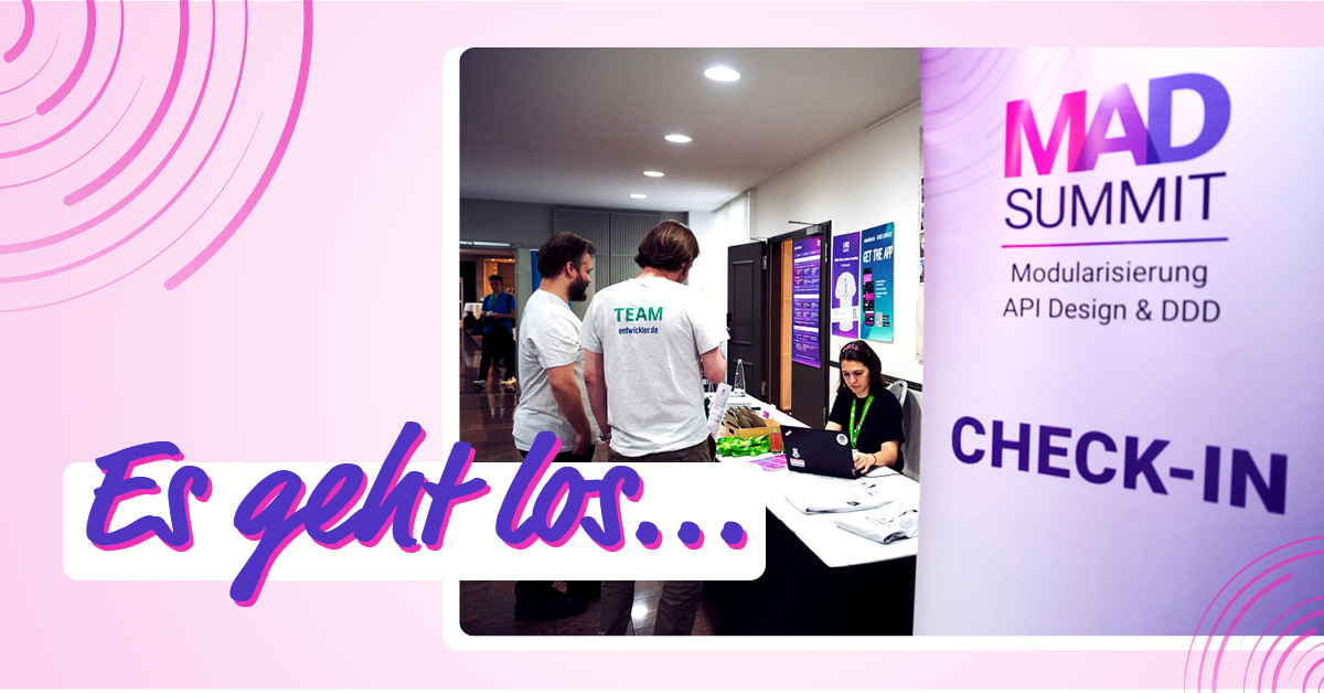 🚀 Der Check-in ist eröffnet – willkommen beim #MADSummit München 2025!

Drei Tage voller Deep Dives in API-Design, Microservices, Domain-driven Design &amp; Software-Architektur starten JETZT!

Schnapp dir dein Badge, ein Käffchen ☕ – und los geht’s mit deinem ersten Workshop!