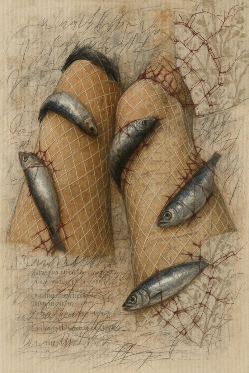 Flesh and Fishnet”

now live on Manifold

reserve 0.02, link below • gm