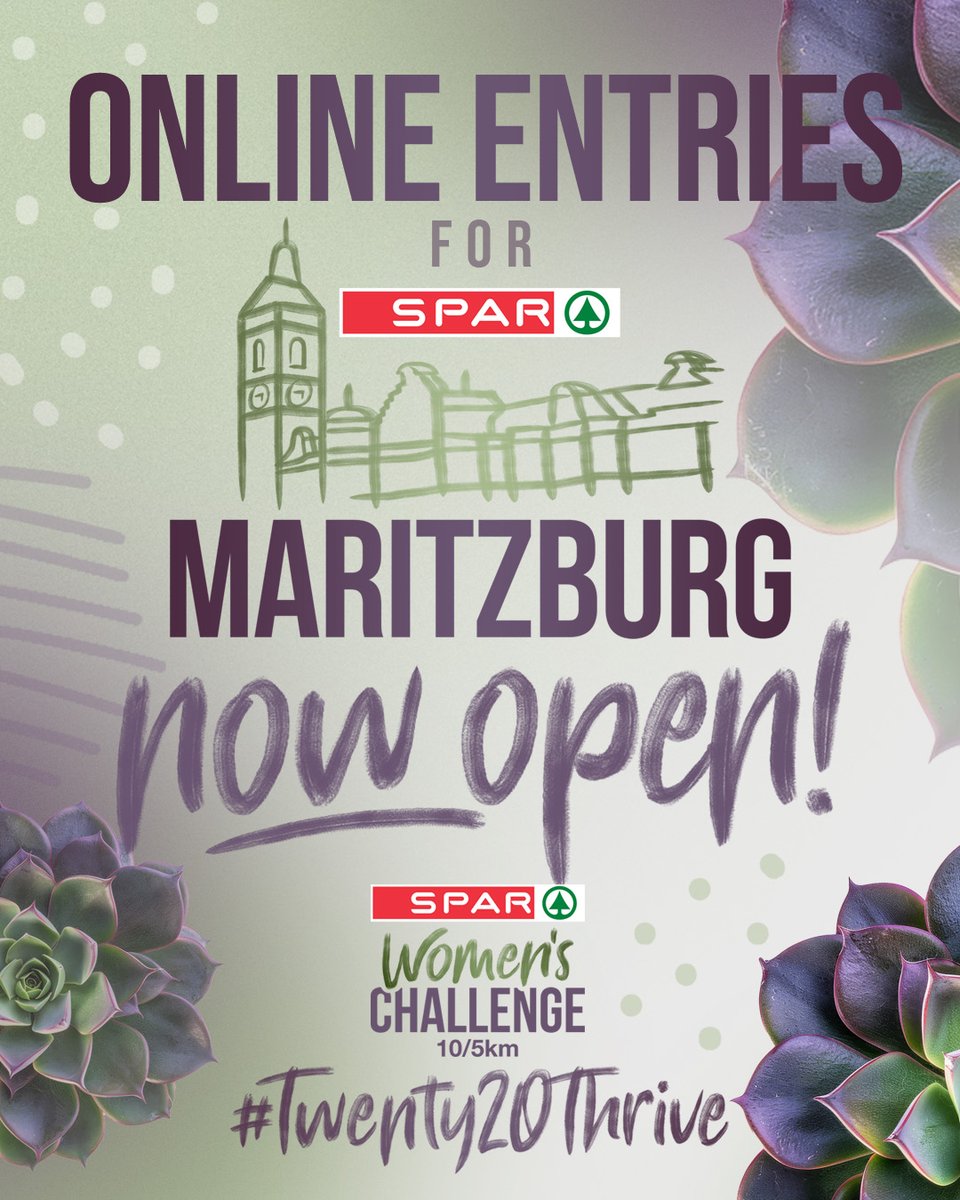 Here's your #MondayMotivation ! Entries are now open for the Maritzburg SPAR Women's Challenge on 17 August.
Venue : The Oval Cricket Stadium, Alexander Park, Maritzburg.
Enter online here: sparwomenschallenge.co.za/maritzburg/
Entries are limited to 3500.
#SPARWomensChallenge #Twenty20Thrive