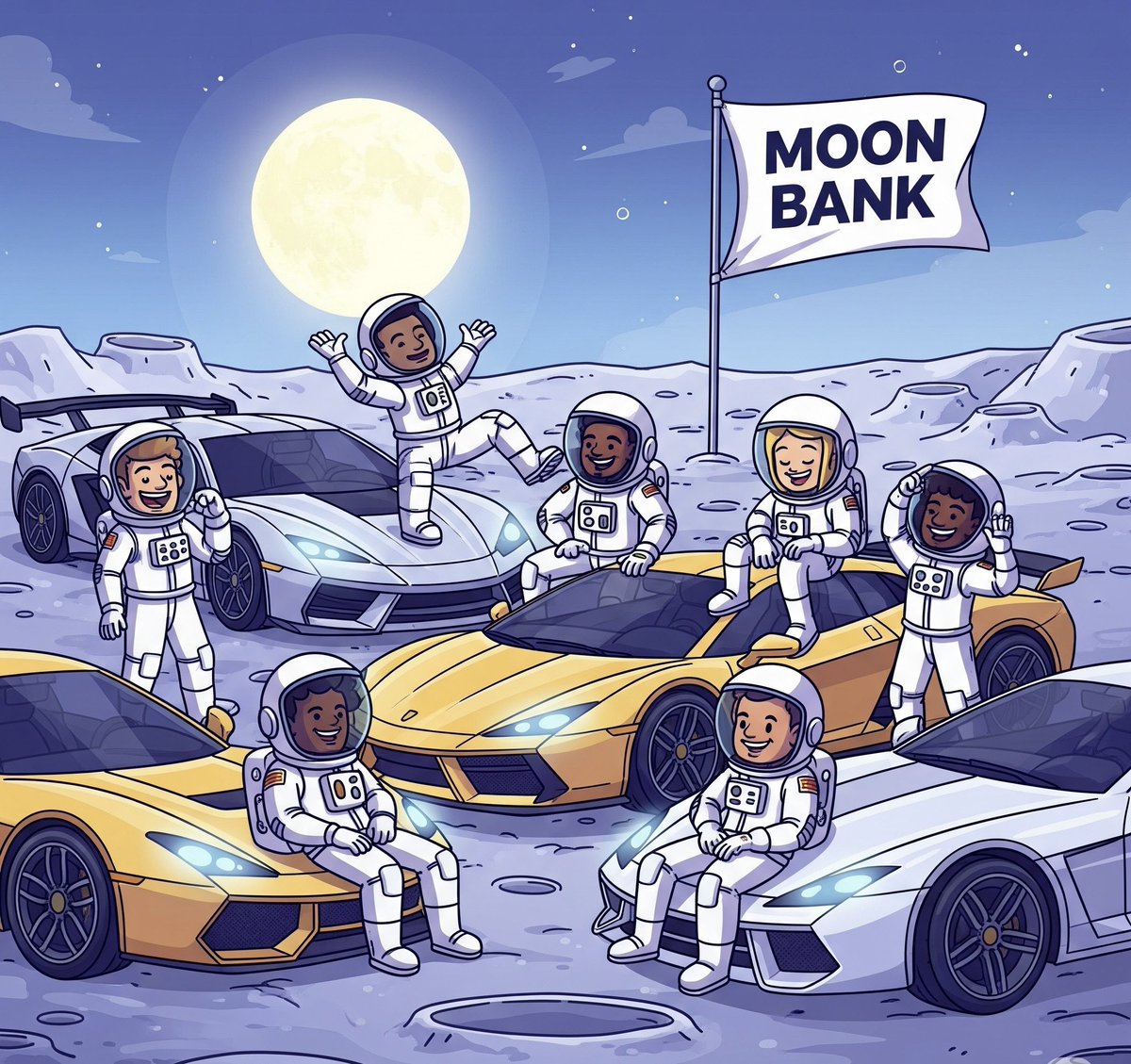 MoonBank_'s tweet photo. It will be only a matter of time before everybody know our name MOON BANK  🌕🏦 https://t.co/0VyNEblWmo