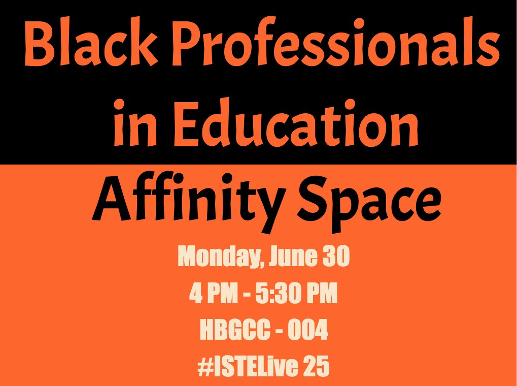 Leticia Citizen (@citicoach) on Twitter photo ✊🏽 Black Educators at #ISTELive 25
💃🏽 It goes down TODAY!
#BlackAffinity #AffinitySpace #Belonging #BlackJoy #Healing
<a href="/educatoralex/">Dr. Desiree Alexander of Educator Alexander</a> <a href="/ToutouleNtoya/">Toutoule Ntoya, Ed.D</a> <a href="/cutenose76/">Cicely Day</a> <a href="/jciti19/">JCitizen</a> <a href="/BrianRSmithSr/">Brian Romero Smith</a> ✊🏽 Black Educators at #ISTELive 25
💃🏽 It goes down TODAY!
#BlackAffinity #AffinitySpace #Belonging #BlackJoy #Healing
<a href="/educatoralex/">Dr. Desiree Alexander of Educator Alexander</a> <a href="/ToutouleNtoya/">Toutoule Ntoya, Ed.D</a> <a href="/cutenose76/">Cicely Day</a> <a href="/jciti19/">JCitizen</a> <a href="/BrianRSmithSr/">Brian Romero Smith</a>