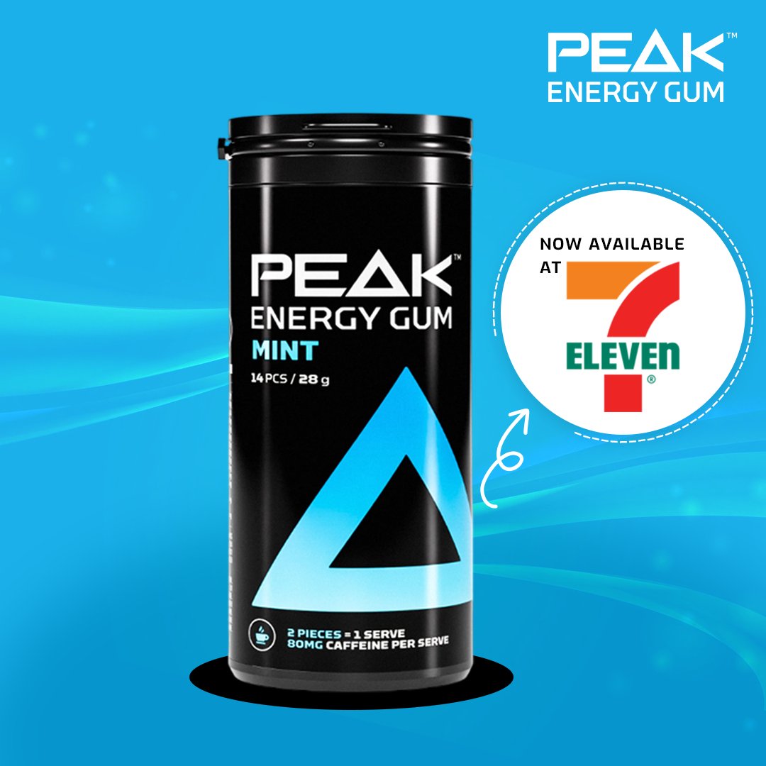 Big news! 🚀 PEAK Energy Gum Mint is now at 7-Eleven. Chew your boost on the go. ⚡️

#peakenergygum #7elevenfinds #chewyourboost