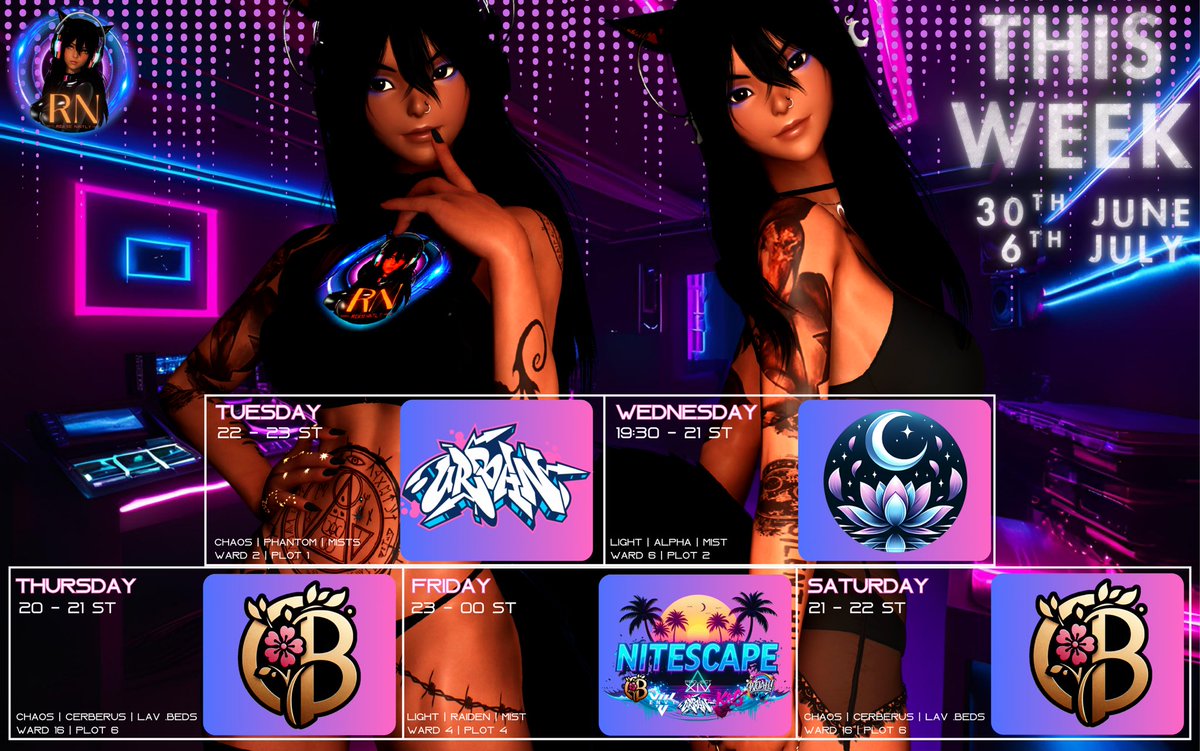 Schedule of the week! 🎧