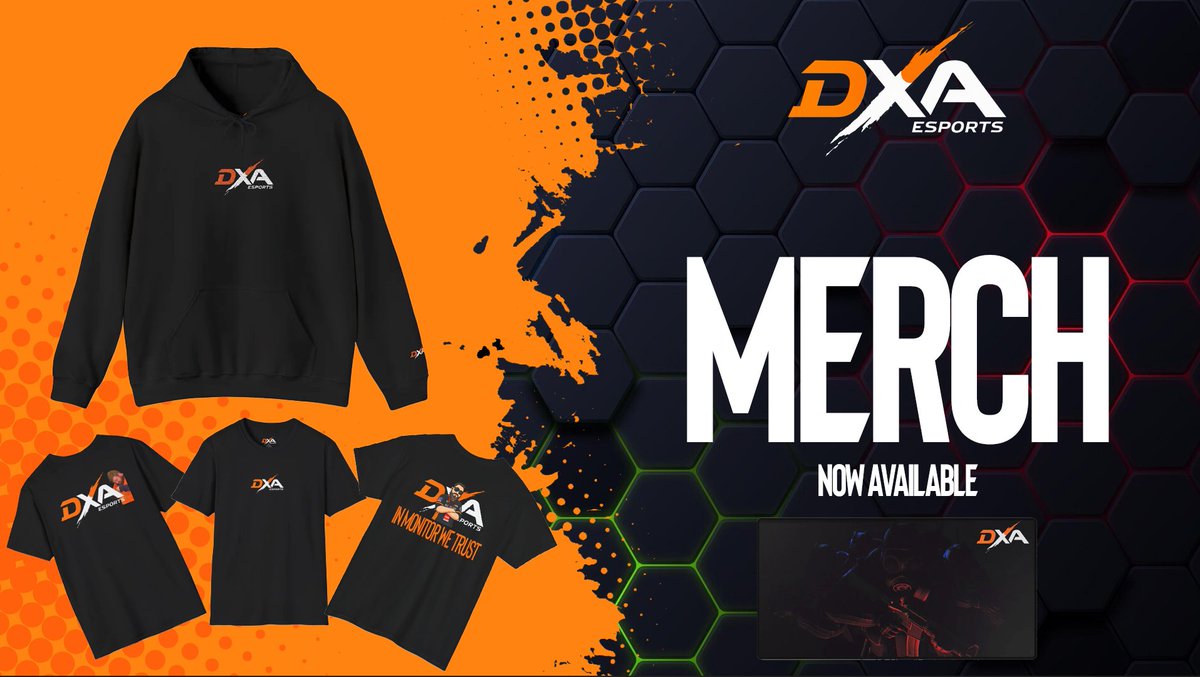 🚨 MERCH DROP ALERT 🚨

We’ve officially got Limited MERCH 👕🔥
Rep the squad in style — from tees to hoodies, it’s all here.

This is a trial run, see how it goes. dxaesports.myshopify.com

#DXA #EsportsMerch #NewDrop #RepTheOrg