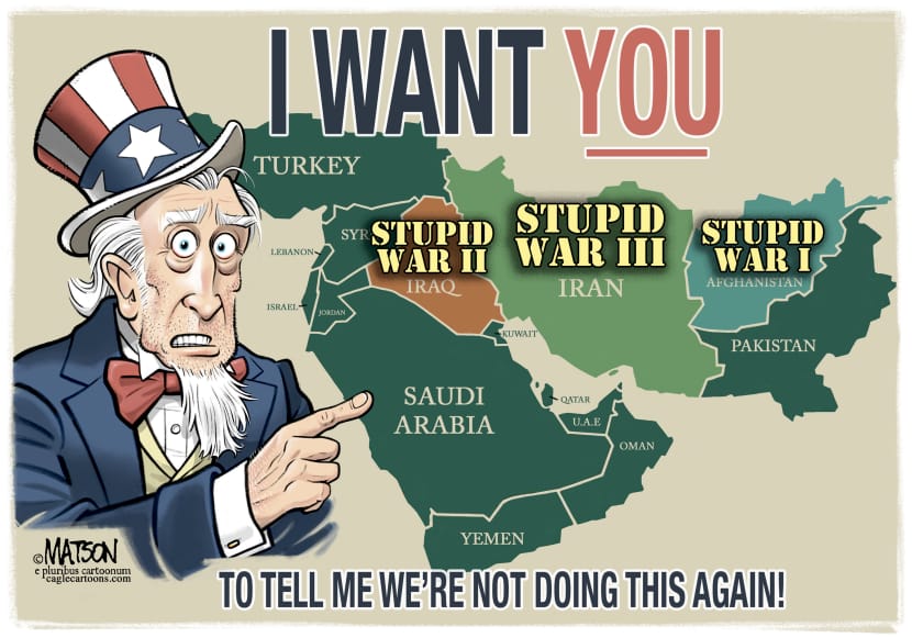 PatriziaTenda's tweet photo. "Voglio che tu mi dica che non lo stiamo facendo di nuovo!"
#StupidWars
#TrumpWarMonger
#scritturebrevi https://t.co/UBfcLH4XPH