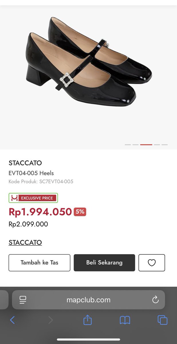 WTS 

Staccato

Size 35, heels 4 cm
Kelengkapan komplit ya sesuai gambar

Tidak pernah dipakai

Lokasi Kemang, Jaksel
Cod only ya

1.599.000