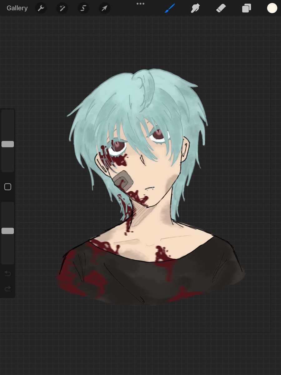 mumulane's tweet photo. vampire oc aquamarine is pretty tuff https://t.co/HbADlbfHL2
