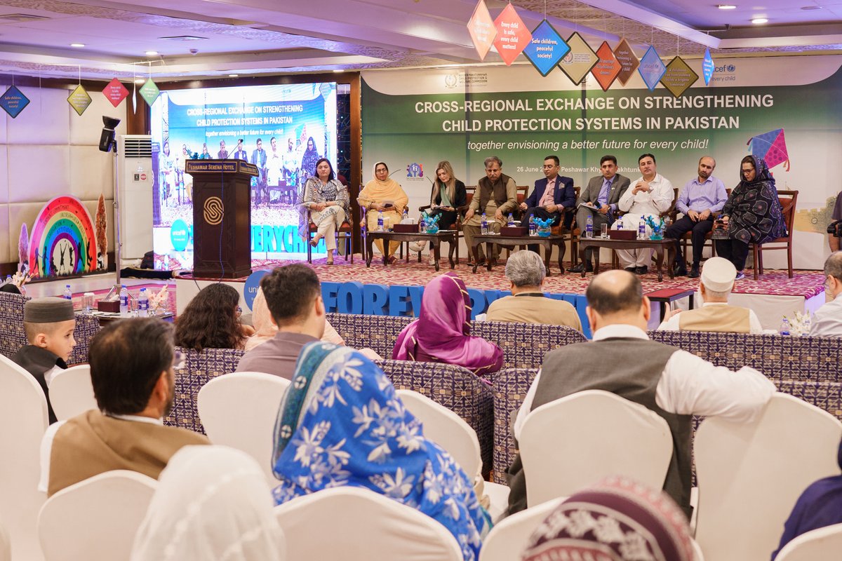 KPCPWC (@kpcpwc) on Twitter photo Cross-Regional Exchange on Strengthening CP System in Pakistan (26.6.2025) provided opportunity to all 4 provinces & regions to share their CP system models, best practices, lessons learnt & other innovations
<a href="/kpcpwc/">KPCPWC</a> <a href="/UNICEF_Pakistan/">UNICEF Pakistan</a> <a href="/cpwbpunjab/">Child Protection & Welfare Bureau</a> <a href="/SindhChild/">Sindh Child Protection Authority</a>
#foreverychild Cross-Regional Exchange on Strengthening CP System in Pakistan (26.6.2025) provided opportunity to all 4 provinces & regions to share their CP system models, best practices, lessons learnt & other innovations
<a href="/kpcpwc/">KPCPWC</a> <a href="/UNICEF_Pakistan/">UNICEF Pakistan</a> <a href="/cpwbpunjab/">Child Protection & Welfare Bureau</a> <a href="/SindhChild/">Sindh Child Protection Authority</a>
#foreverychild