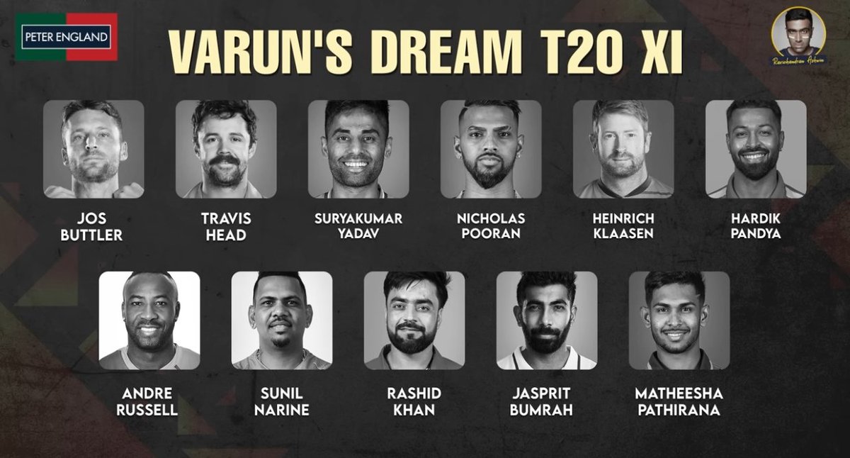 VARUN CHAKARAVARTHY PICKS HIS DREAM T20 11 🥶 

[Rule - Players he has played with]