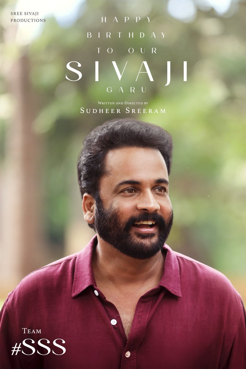 Team #SreeSivajiProductions Wishing a very Happy Birthday to our dearest <a href="/ActorSivaji/">Sivaji</a> garu 🤩

Your journey continues to inspire across generations 💫

Here’s to more powerful performances ahead! ❤️‍🔥

#HappyBirthdaySivaji
