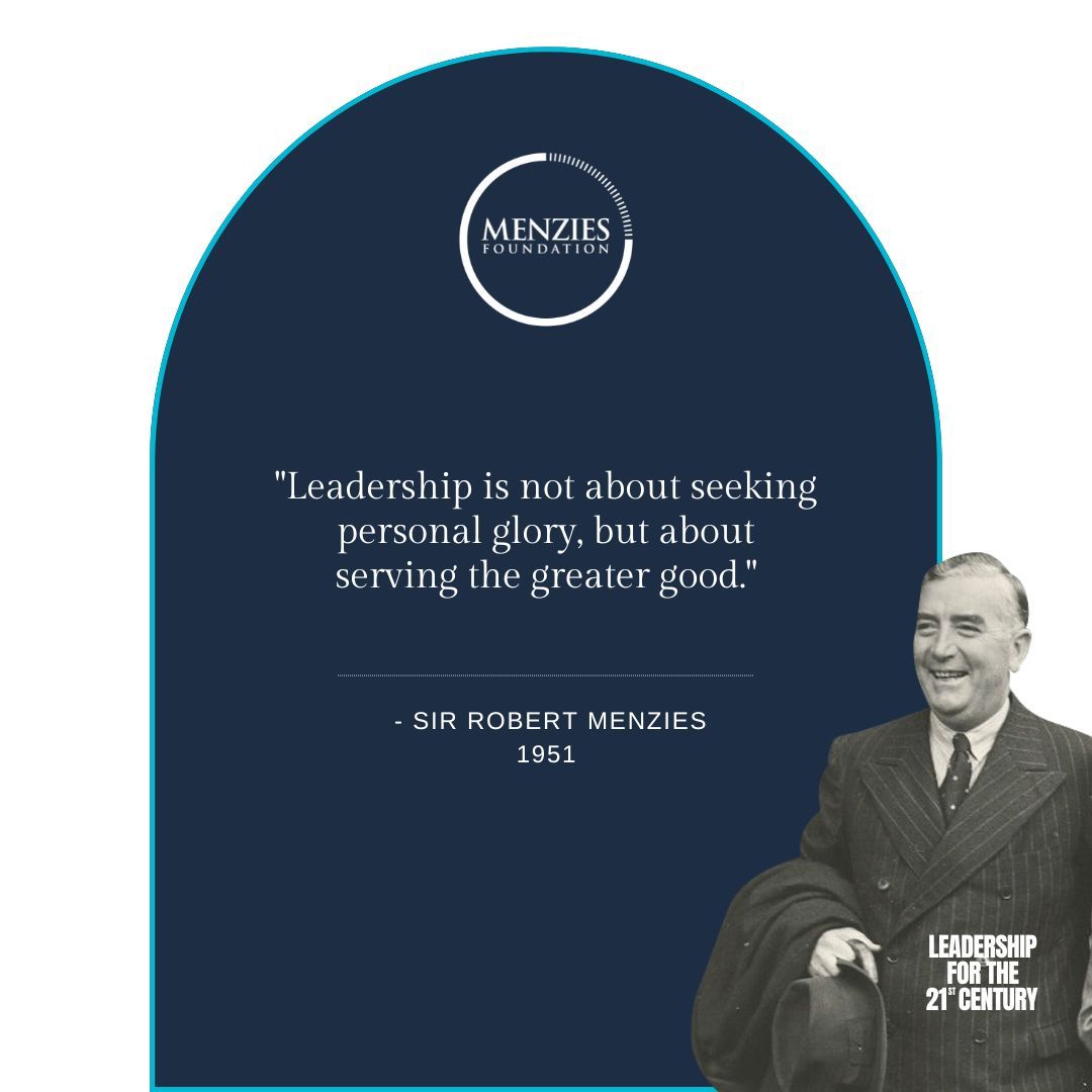 💬 “Leadership is not about seeking personal glory, but serving the greater good.” — Sir Robert Menzies, 1951

Menzies led by championing education, job growth, and veterans’ support, always putting Australia’s welfare above self-interest. True leadership uplifts all.