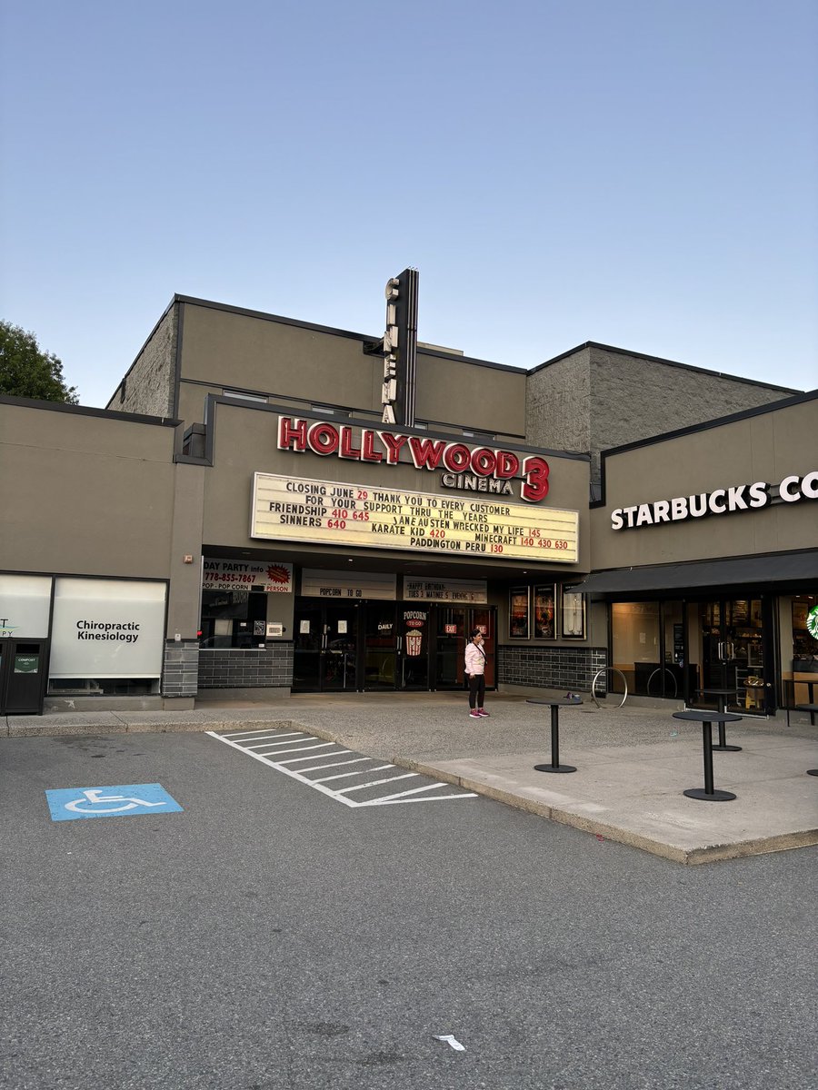 This beloved theatre was closing down for good today so I thought Id go see one last movie here tonight and what better to see then the newest karate kid movie.
So many memories were made here sad to watch it go 😢