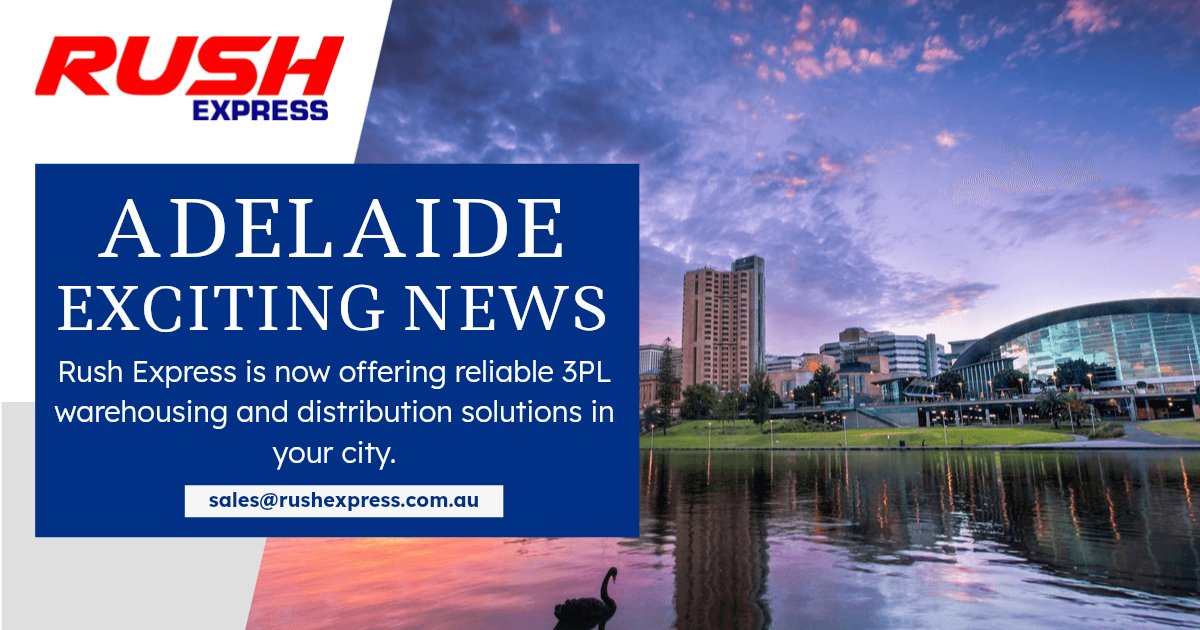 Rushexpres's tweet image. 📢 Adelaide, we’ve arrived! Rush Express now offers top-tier 3PL warehousing &amp;amp; distribution in your city. Need a reliable logistics partner? Email us at sales@rushexpress.com.au – we're here to help your business move smarter.
#RushExpress #AdelaideLogistics #3PL