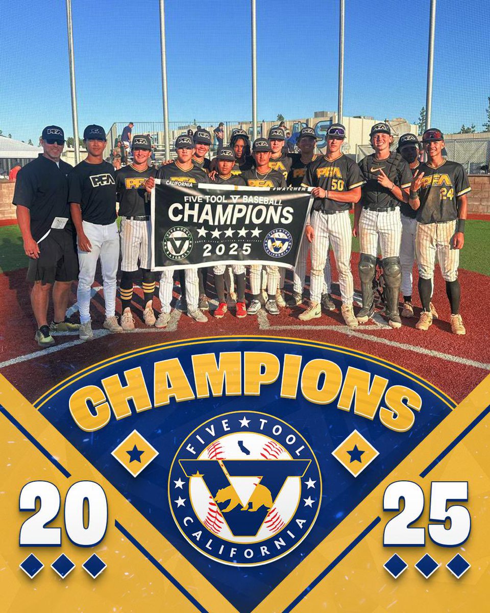 Five Tool California (@fivetoolca) on Twitter photo πCHAMPIONSπ
Congrats to <a href="/CaliforniaPFA/">PFA_California π€π</a> 27 on winning the 18U Division of the <a href="/FiveTool/">Five Tool Baseball</a> California SoCal OC Summer Classic!
#WatchEm πCHAMPIONSπ
Congrats to <a href="/CaliforniaPFA/">PFA_California π€π</a> 27 on winning the 18U Division of the <a href="/FiveTool/">Five Tool Baseball</a> California SoCal OC Summer Classic!
#WatchEm