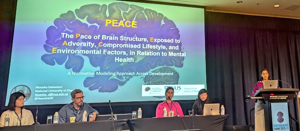 This year, I spoke about PEACE with a heavy heart. I deeply hope for peace for all innocent people around the world.

Thank you to all our speakers and organizers for this session. 

Please stay tuned for the upcoming paper.

#OHBM2025