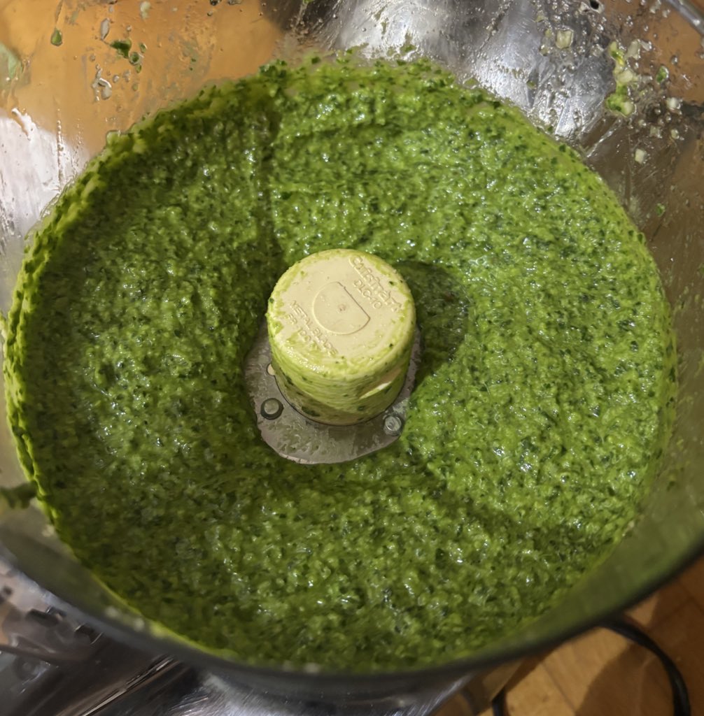 sonofsarah's tweet image. Pesto season in full effect