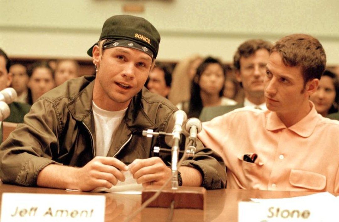 Pearl Jam vs Ticketmaster on Capital Hill this day '94. 

The band canceled their summer tour in an estimated 3 million dollar revenue loss.