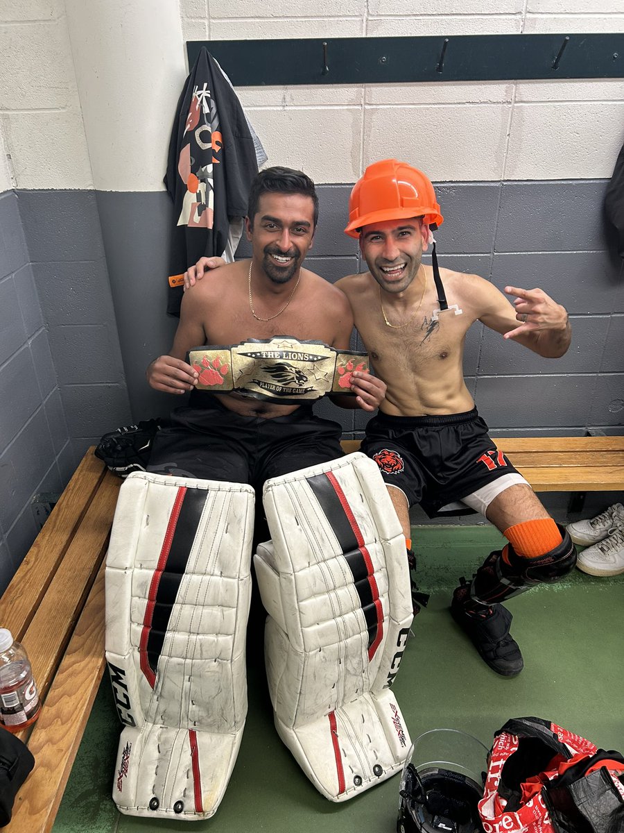 7 in a row going into playoffs 👀

POTG 🥇: Good to see Raffi back between the pipes after his knee injury. Didn’t miss a beat out there 

Hardest Worker👷🏾‍♂️: J bird looking like 06 Steve Staios out there every shift. Off the glass and in the lanes 

Great game fellas! #LionsNation