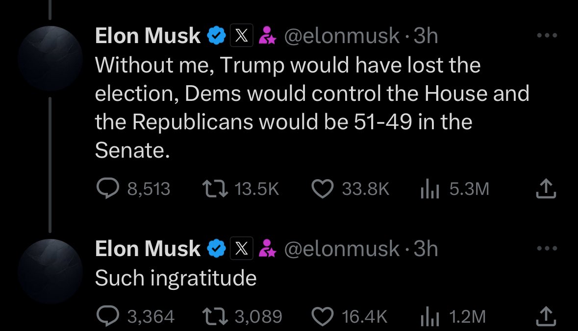 You mean to tell me that a couple weeks ago South African Space Nazi Elon Musk admitted that not only is trump a known pedophile but he helped him steal the 2024 election, and everyone’s moving on? I’m sure as fuck not. I’m not letting this shit go, and neither should you.