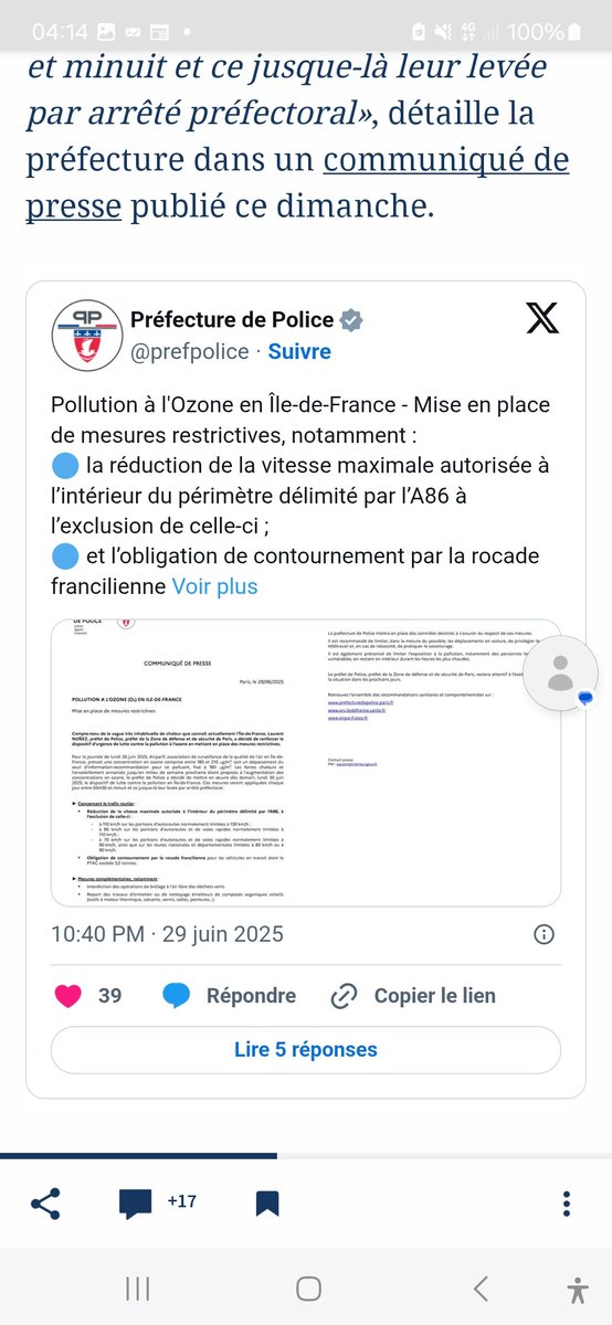 laurence1119436's tweet image. Obligation sur l’ #A86 de 5h30 à minuit de limiter sa vitesse de  ... 
Obligation de prendre la €rocade de #contournement