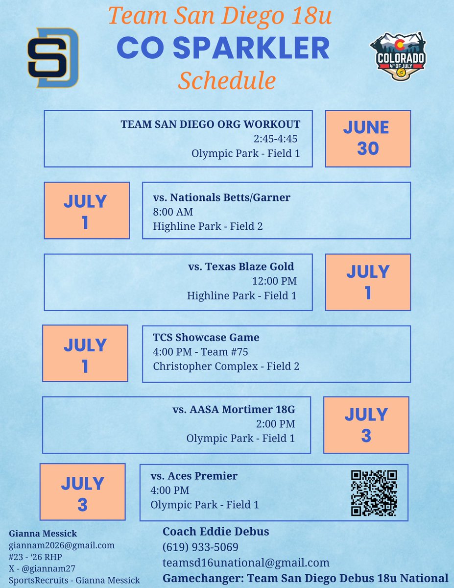 Gianna Messick ‘26 (@giannam27) on Twitter photo Starting this week off STRONG 💪 tomorrow at our org workout!! <a href="/teamsandiego18/">Team San Diego 18 National</a> Starting this week off STRONG 💪 tomorrow at our org workout!! <a href="/teamsandiego18/">Team San Diego 18 National</a>