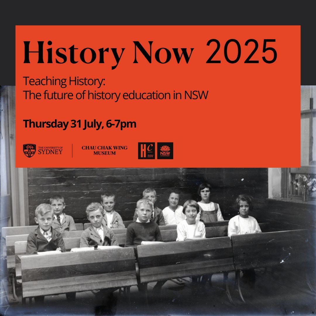 History Council of NSW (@historynsw) on Twitter photo Come along to the next History Now event of 2025 to hear leading history educators, Jonathon Dallimore and Professor Tim Allender, discuss some of the current issues in contemporary history education
Book your spot via buff.ly/o50Jx9L
<a href="/ccwm_sydney/">Chau Chak Wing Museum</a> <a href="/vgcc_sydney/">Vere Gordon Childe Centre</a> Come along to the next History Now event of 2025 to hear leading history educators, Jonathon Dallimore and Professor Tim Allender, discuss some of the current issues in contemporary history education
Book your spot via buff.ly/o50Jx9L
<a href="/ccwm_sydney/">Chau Chak Wing Museum</a> <a href="/vgcc_sydney/">Vere Gordon Childe Centre</a>