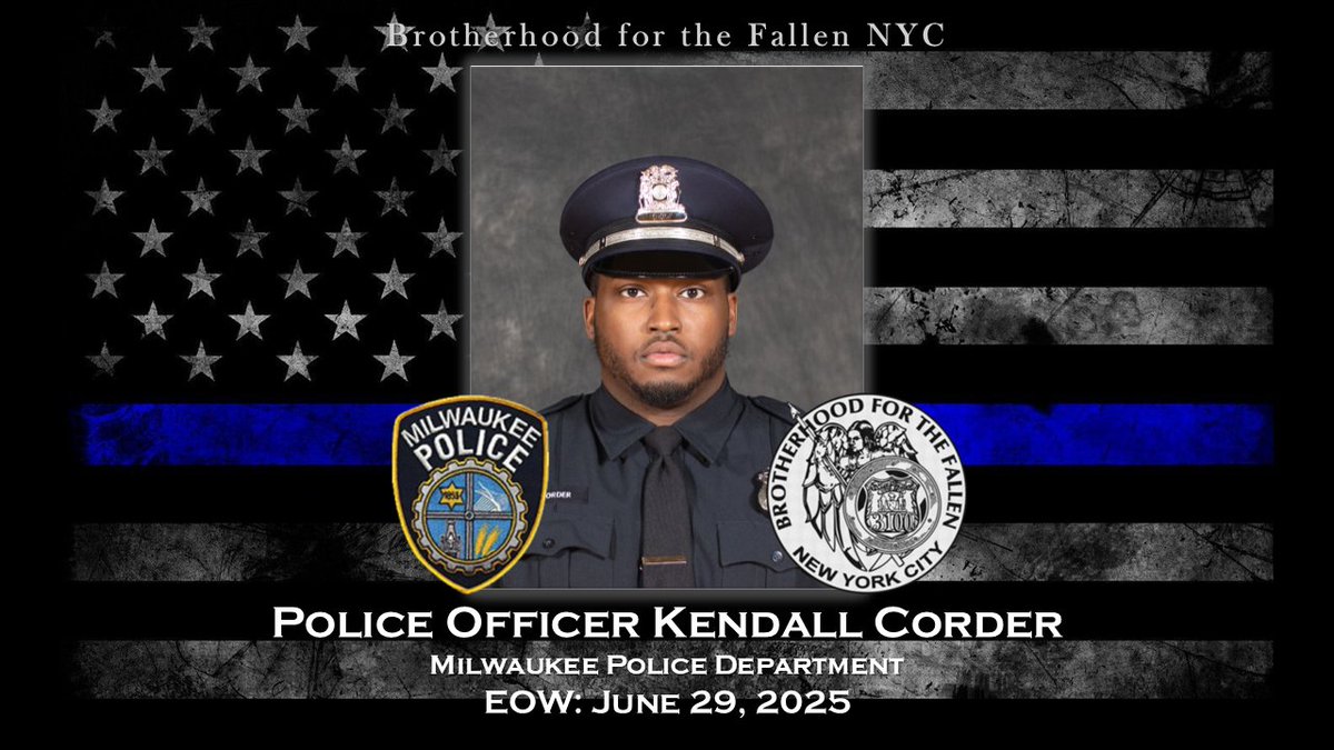Brotherhood NYC (@bftfnyc) on Twitter photo Your life mattered, Police Officer Kendall Corder. We will #NeverForget your service to the people of Milwaukee and the ultimate sacrifice you made while protecting others.
<a href="/MilwaukeePolice/">Milwaukee Police</a> Your life mattered, Police Officer Kendall Corder. We will #NeverForget your service to the people of Milwaukee and the ultimate sacrifice you made while protecting others.
<a href="/MilwaukeePolice/">Milwaukee Police</a>