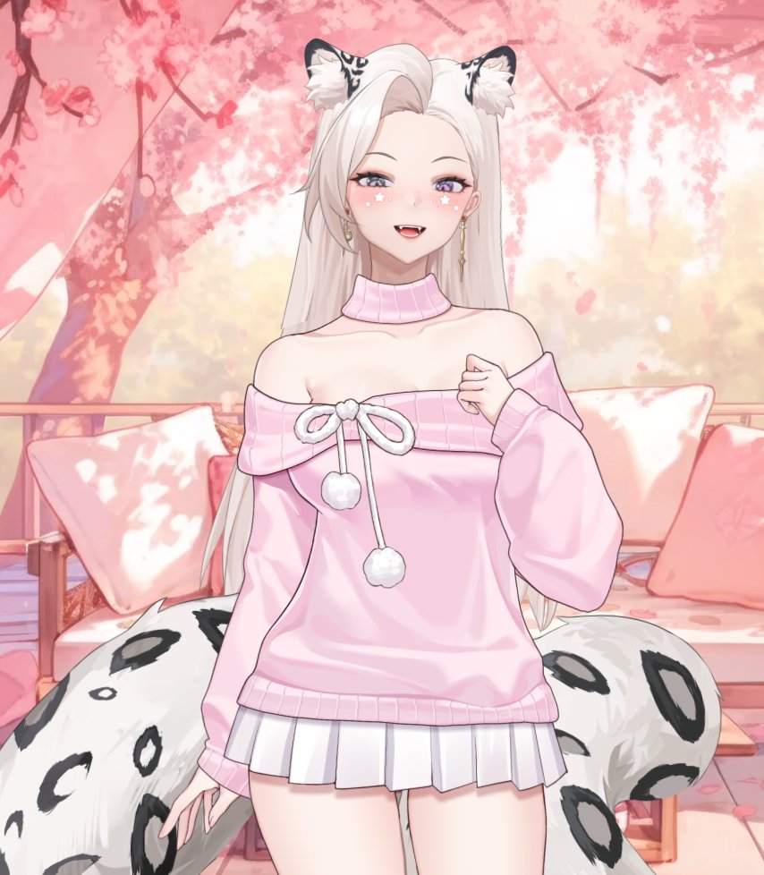 MiyraMirage's tweet photo. 🌸✨ Pretty in pink… and still dangerous.
Who knew the Snow Queen could look this soft? Don’t get too comfortable — I still bite. 😘🐾
#SnowLeopardVTuber #VtuberEN #CherryBlossom #Australia #PinkVibes https://t.co/TLbDiNZ8x3