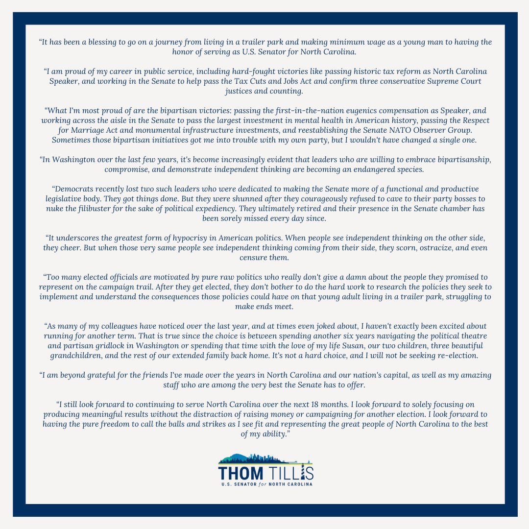 GWKruse's tweet image. โIn Washington over theย last few years, it's become increasingly evident that leaders who are willing to embrace bipartisanship, compromise, and demonstrate independentย thinking are becoming an endangered species.
โIt underscores the greatest form of hypocrisyย in Americanโฆ
