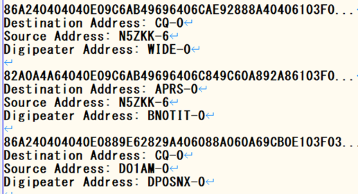 SatNOGS DBに蓄積されるPARUS-T2のアップデータの真偽を確かめるため、pythonでツールを作成して再度調べてみた。やはりPARUS-T2のデータではない。