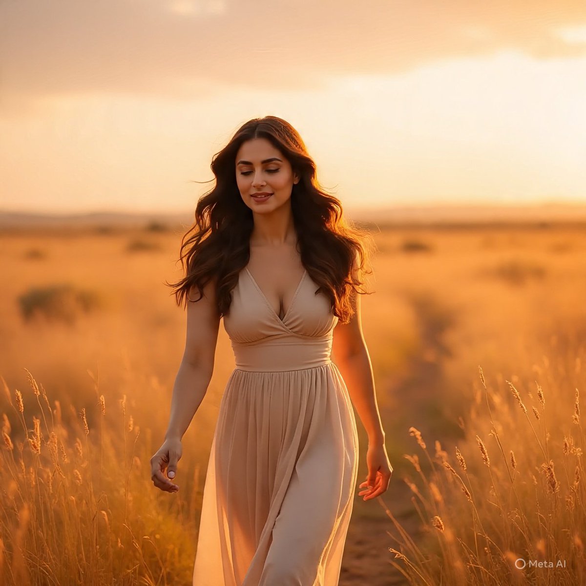 Ahh, golden hour and your smile—both shining same-same✨
If you want to stay longer, then I’m not going anywhere… just don’t blame me if I get lost in your eyes again 😌🌾