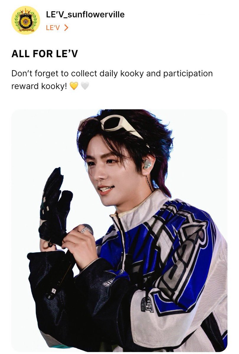 sunflowerville_'s tweet photo. 📢 DAILY REMINDER
Don’t forget to:
✅ Stream A.I.BAE and Shinsekai MV on YT
✅ Vote for LE’V, collect daily/attendance kooky/pts/vts
#AllForLEV #ShinsekaiTanjyouFor1MViews
#LEV #레비 #レビ #WANGZIHAO #王子浩 #왕즈하오 #ワンズハオ
@LEV_Official_ @LEV_OFFICIAL_JP https://t.co/r6SMzrdLtw
