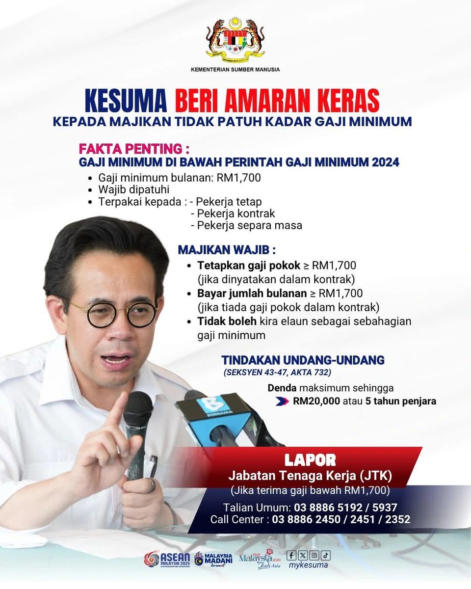 Elaun ke OT ke, itu bukan gaji minima. Sila jangan salah faham okay!

Kalau bos nak meringkuk dalam penjara 5 tahun, silalah langgar undang-undang.

And kita sebagai pekerja kalau ada majikan ingkar, report je.