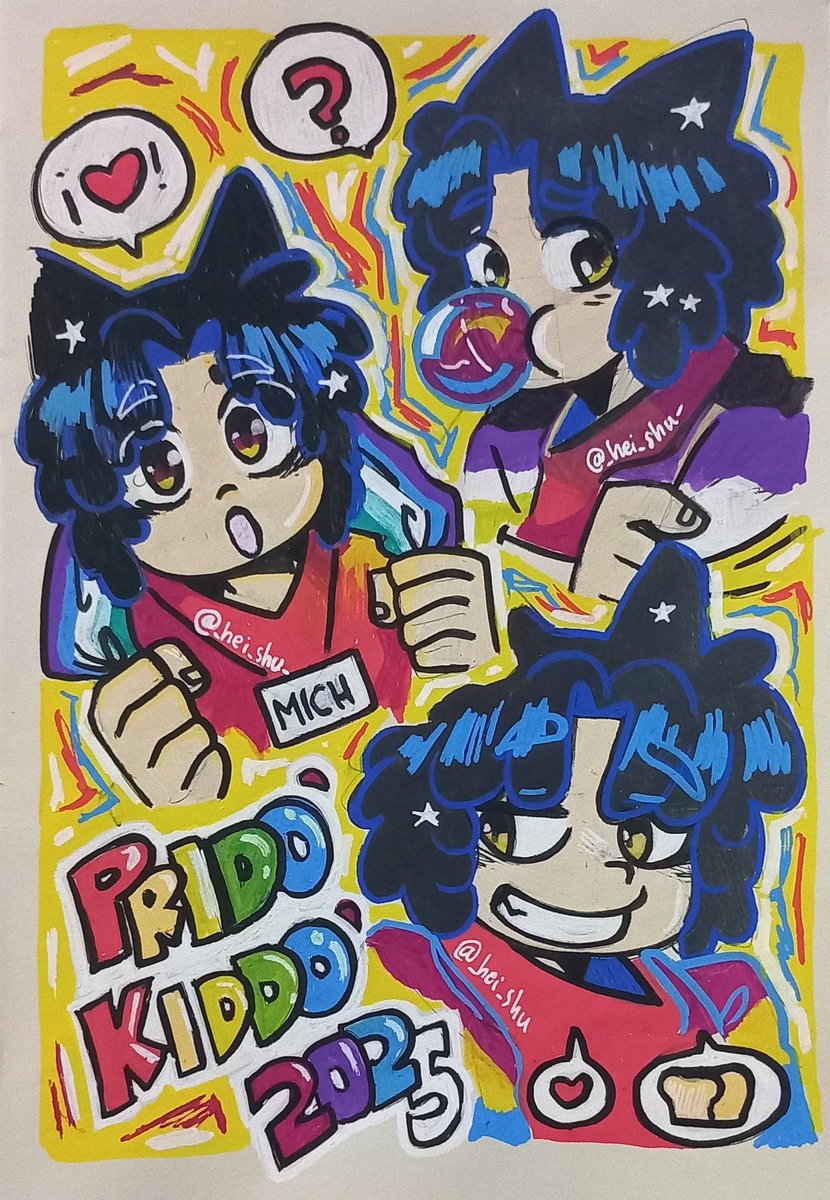 Happy #pride month wish u all my bby Mich 🏳️‍🌈 #pride #PrideMonth2025 #loveislove #ocart #oc